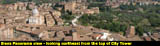 Panorama view from City Tower in Siena